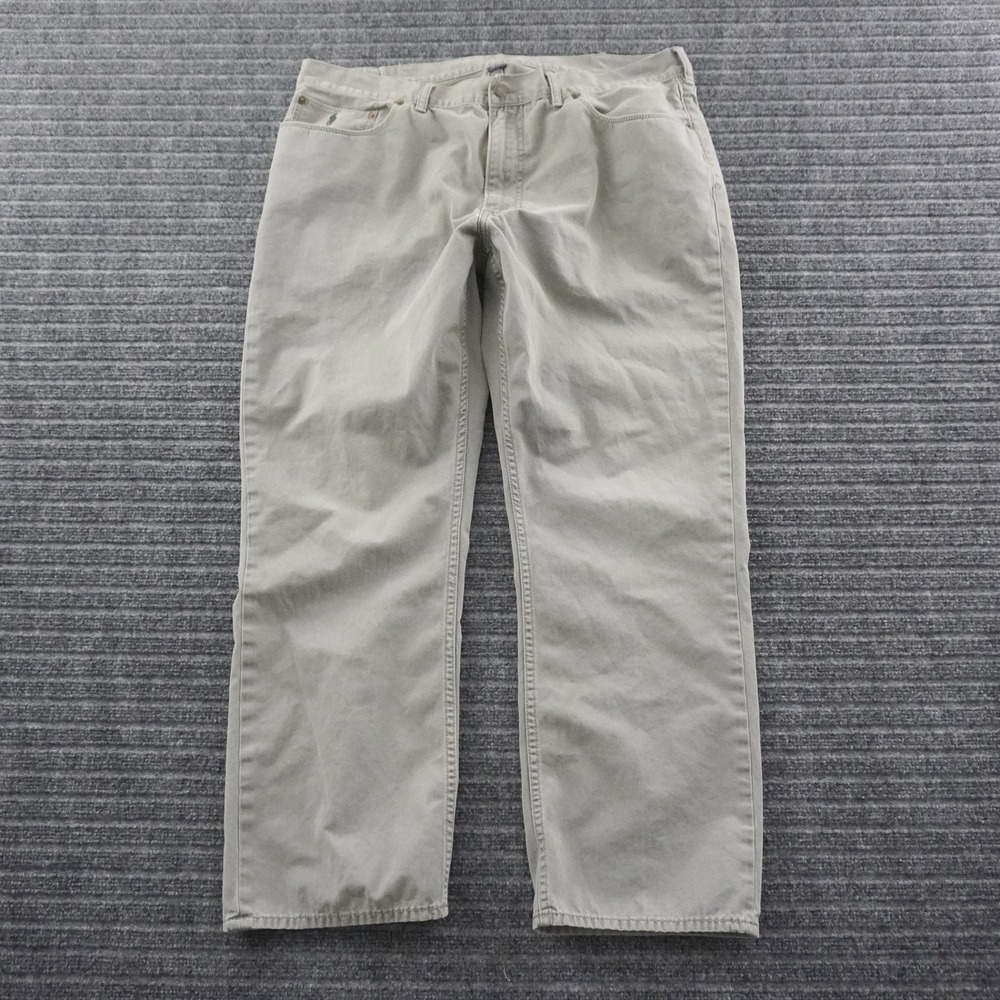 Polo Ralph Lauren Chino Pants Mens 40x30 Tan Straight Leg Pony Logo